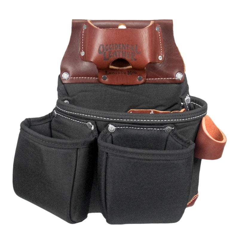 Occidental Leather OxyLights 3 Pouch Tool Bag with Tape Holder - Black - 10 Pockets & Tool Holders - Made in USA - Image 1